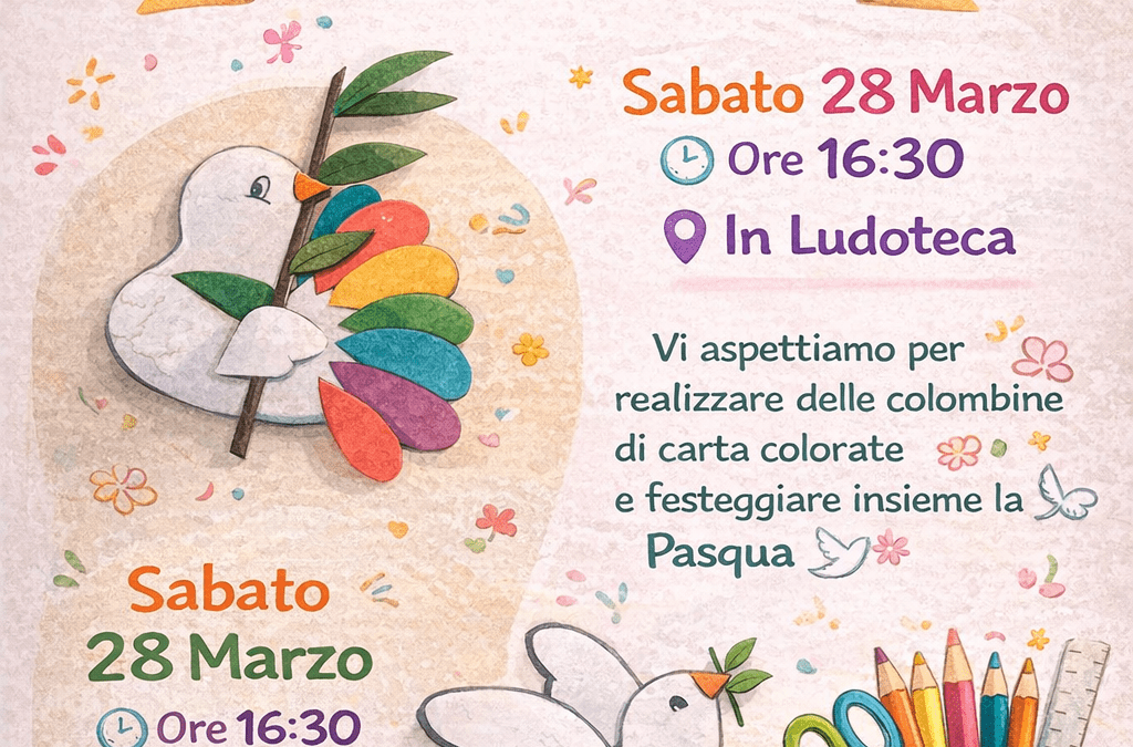 Laboratorio creativo Le colombine di Pasqua sabato 28 marzo 2026