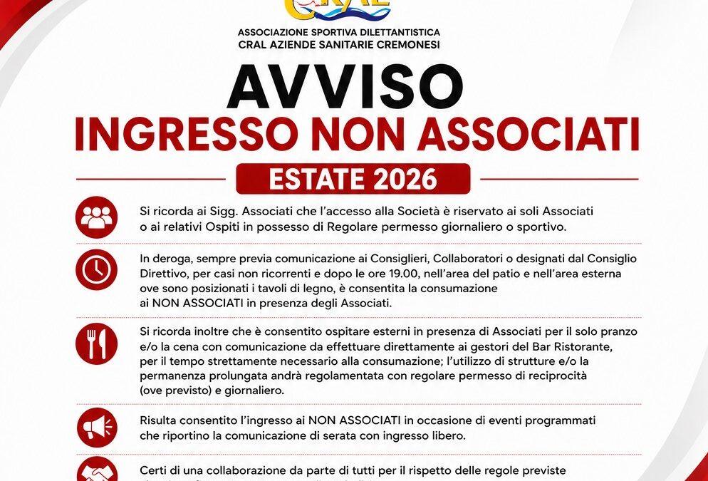 Ingresso ai non Associati