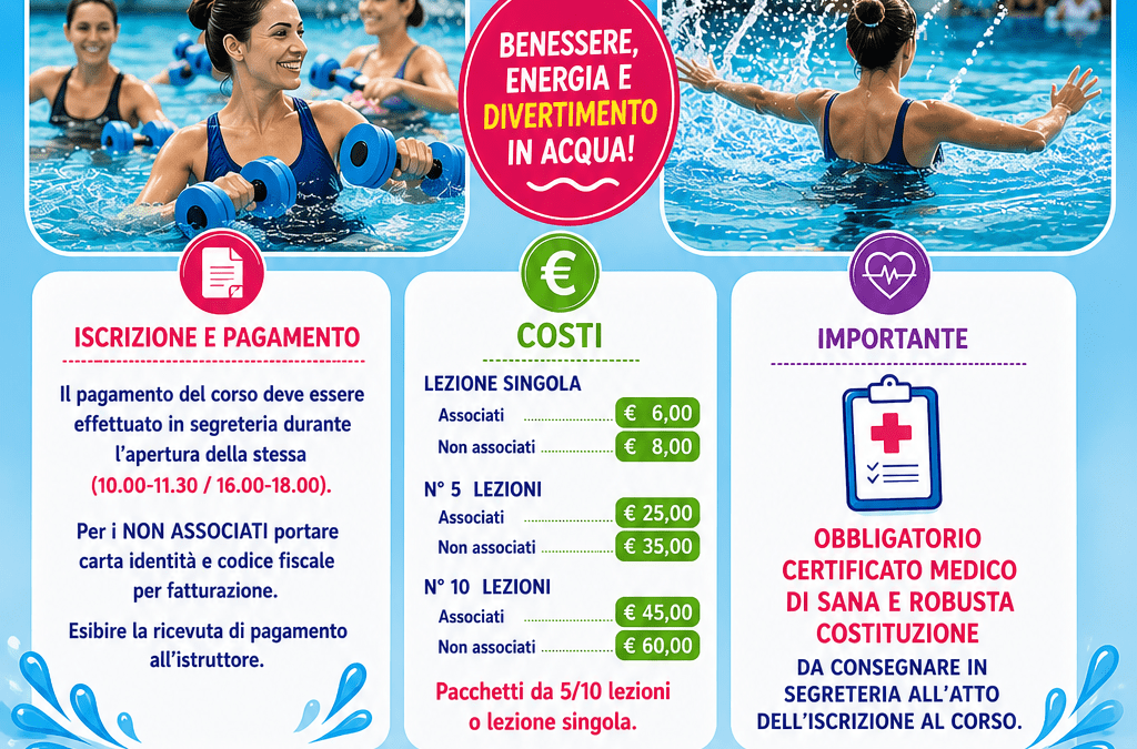 Corso di Acquagym & Acquagym Plus 2026