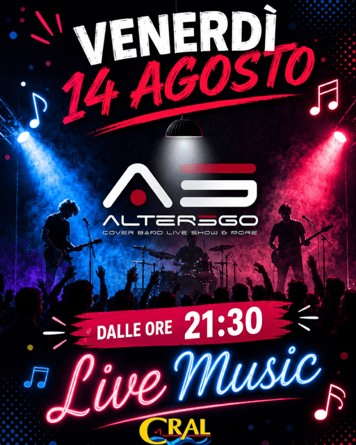 Alter Ego venerdì 14 agosto